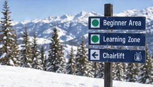 Snowy mountain slope under changing weather showing snowboarding conditions